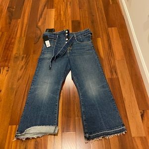 Wide leg crop jeans